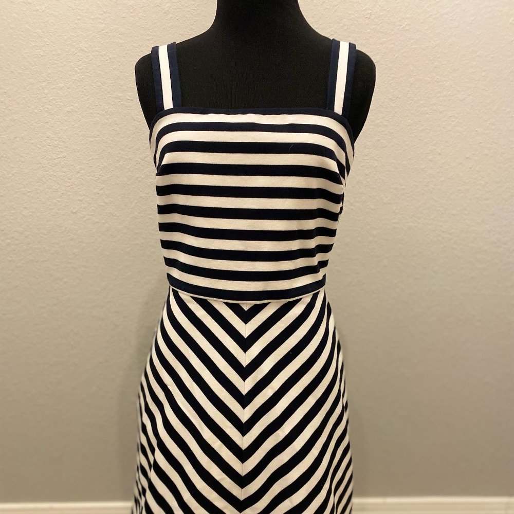 Michael Kors Black and White Striped Dress size 2